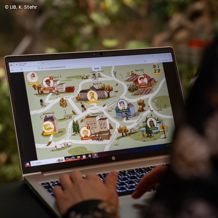 Spiel auf Laptop Bildschirm