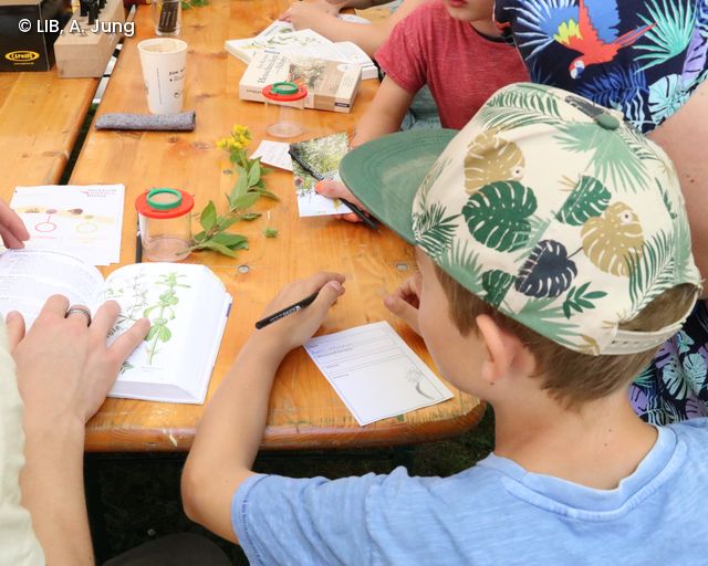 Malende Kinder auf dem Museumsmeilenfest